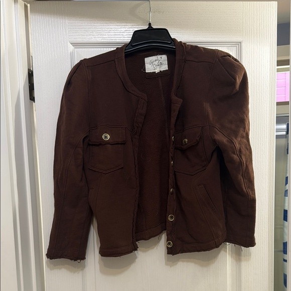 Grey State Jackets & Blazers - Grey State Distressed Chocolate Jacket